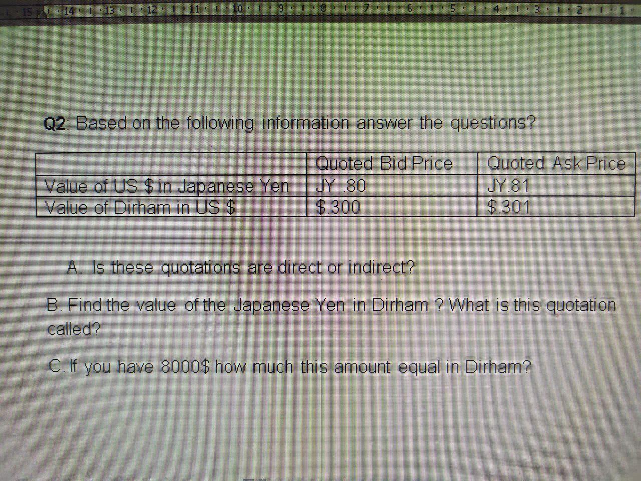 i need the answer quickly IR 15 Ein 1 Q2: Based on