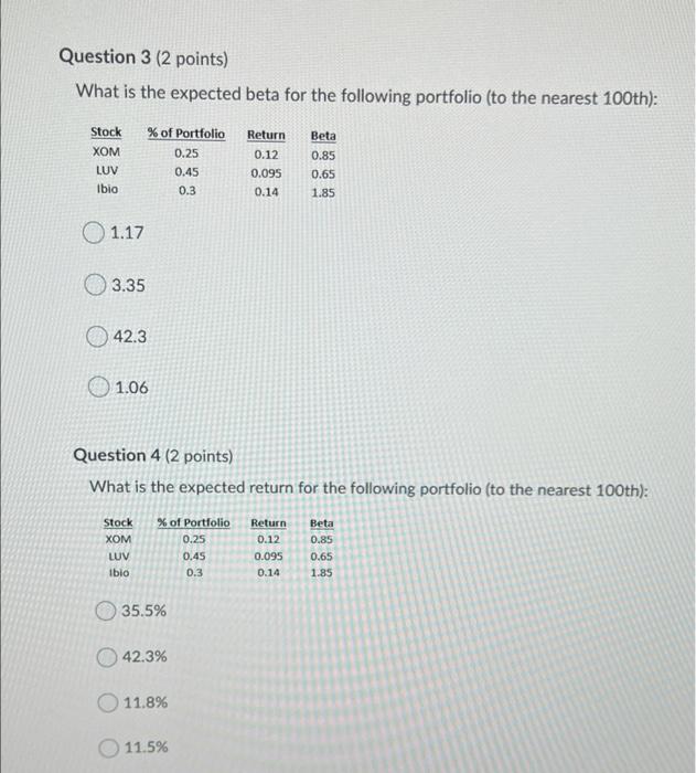 please answer questuons 3 and 4 and show work Question 3 (2