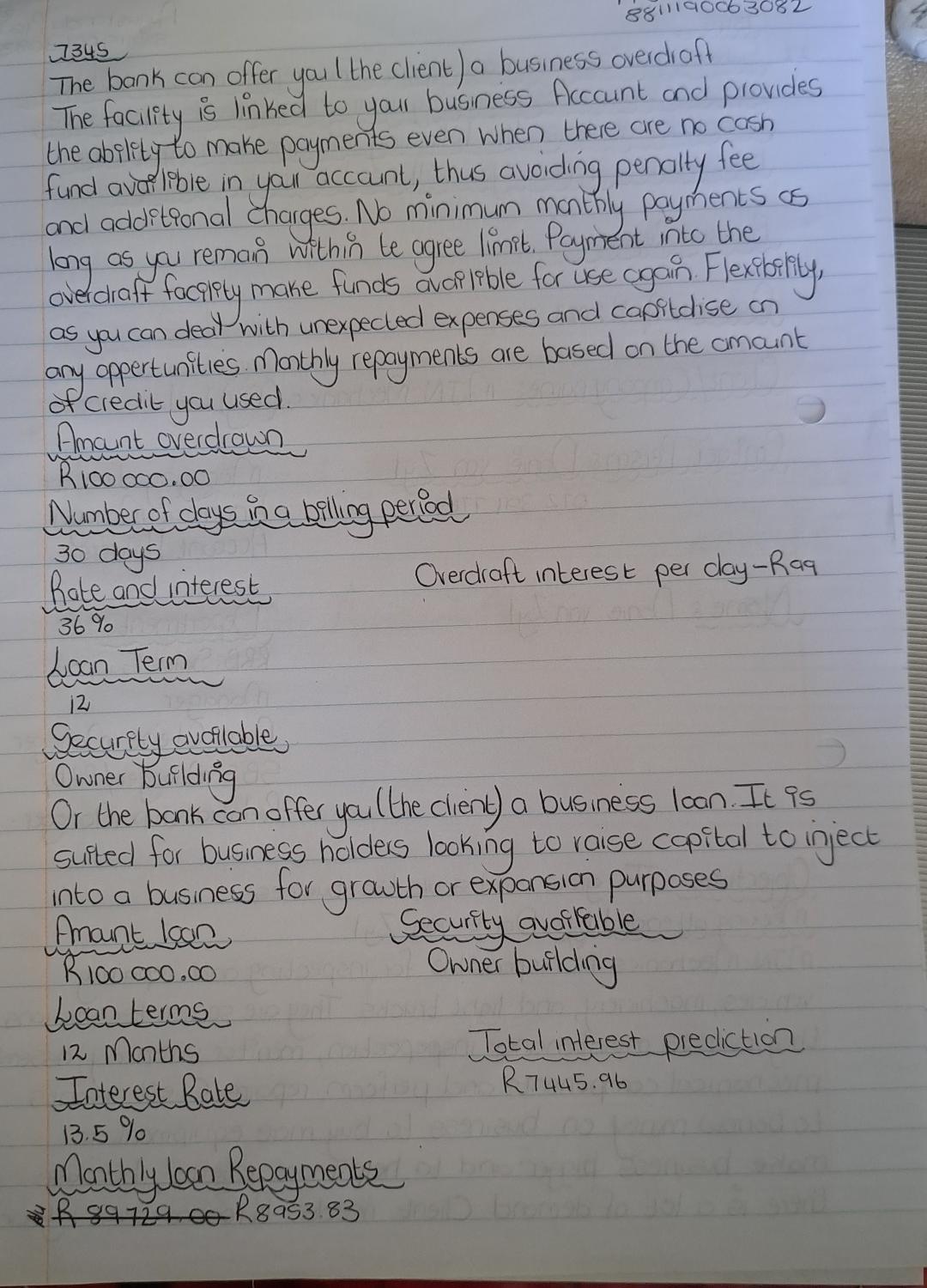 business. Include the following information in your ansiwer: Nature of the business: