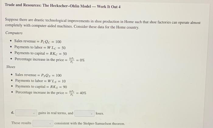 b Trade and Resources: The Heckscher-Ohlin Model - Work It Out 4