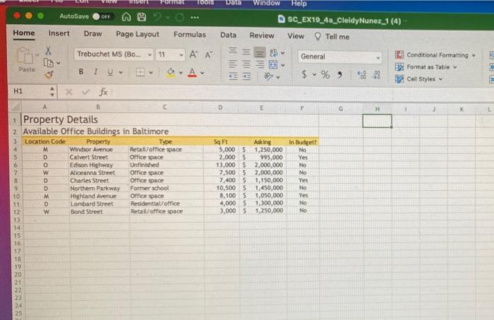 Cashman Excel 2019 | Module 4: SAM Project 1a CREATE A LOAN