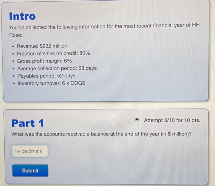  please answer parts 2 and 3 also please You've collected the