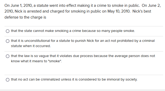  On June 1, 2010, a statute went into effect making it