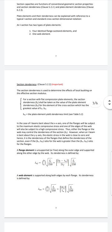 Edition Hot Rolled Structural Steel Products) Notes about the question: The member