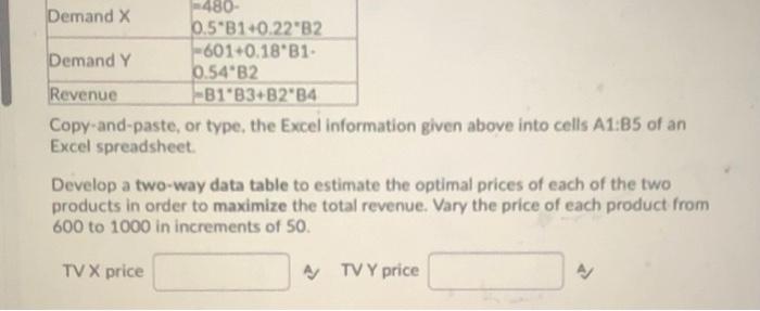 television. The sales of these two models, X and Y, are dependent,