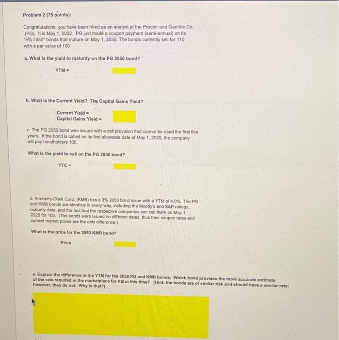 please show how to get to eacj answer Problem 2175 points): Congratulations,