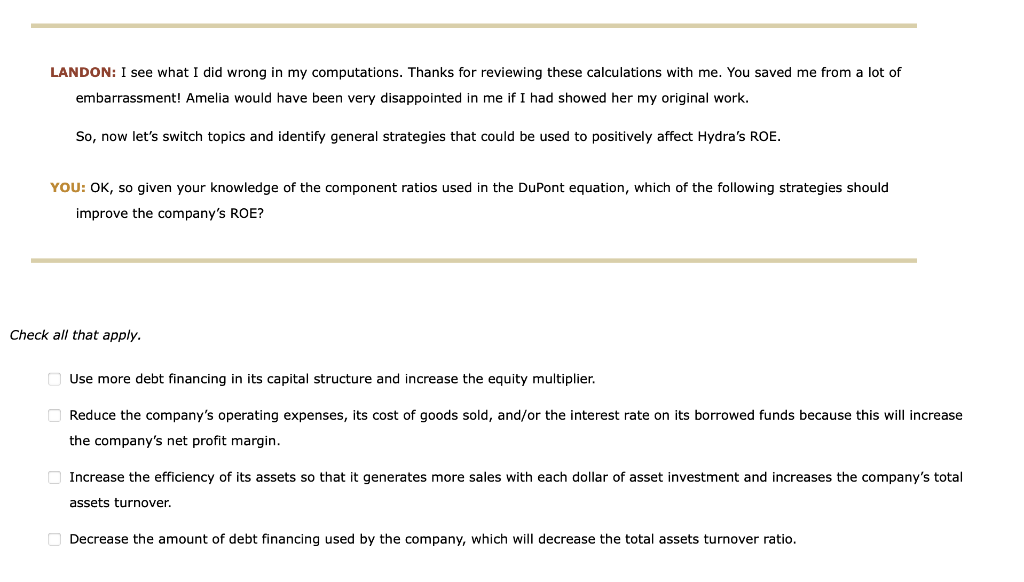 statements are true? Check all that apply. Fitcom Corporation has less liquidity