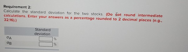 following information: Rate of Return if State Occurs State of Economy Recession