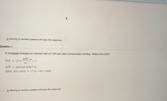  Moving to another question will save this response. Question 1 A