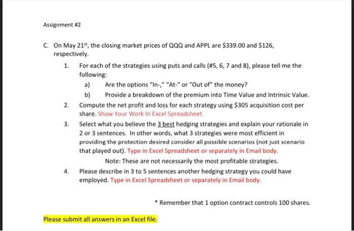 frequent Please submit all answers in an Excel file. Problem: QQQ Investment
