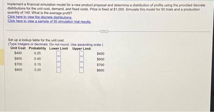 i will upvote if correct, thank u! Implement a financial simulation model