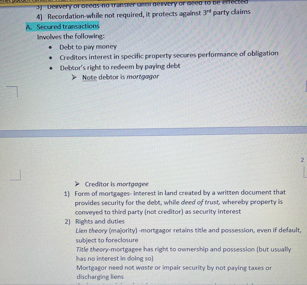 and all interests upon it, may be transferred via any one of