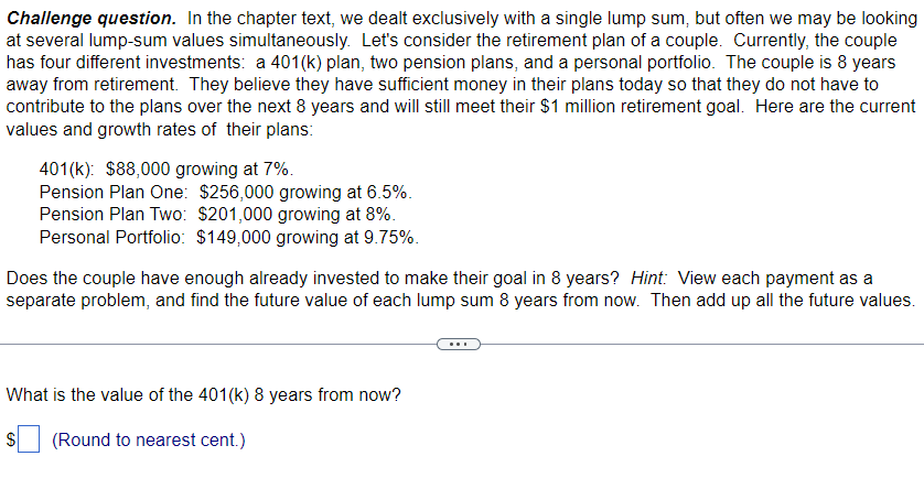 Challenge question. In the chapter text, we dealt exclusively with a