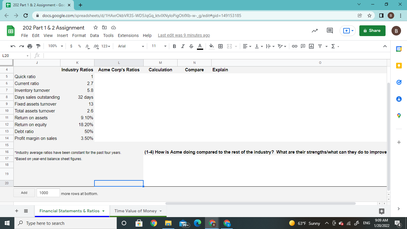 Type here to search 63F Sunny Ta JENG 9:06 AM 1/20/2022 199+