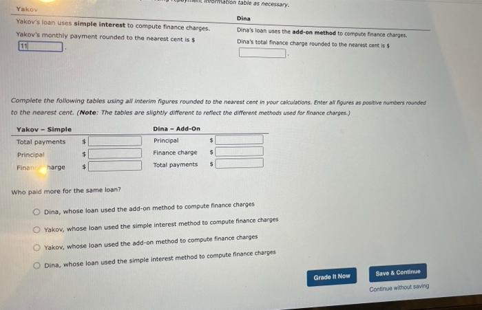 the Simple Interest and Add-On Methods of Interest Computation Installment loans allow