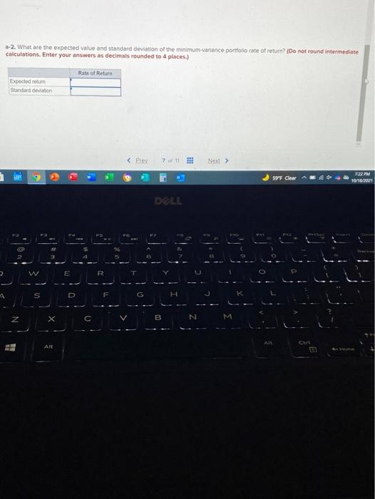 manager is considering three mutual funds. The first is a stock fund,