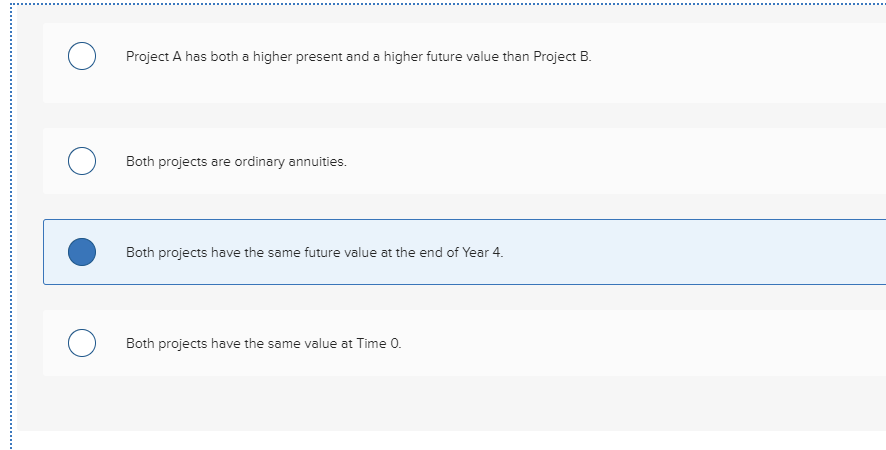 flows, as indicated in the table below, given a positive discount rate.