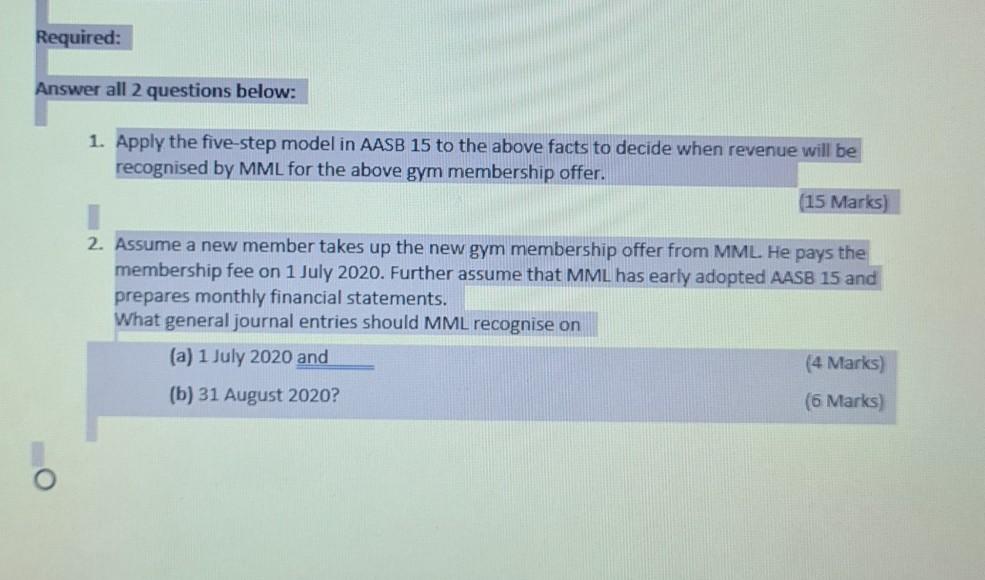 Recognition of Revenue Muscle Movement Ltd (MML) is a company that operates