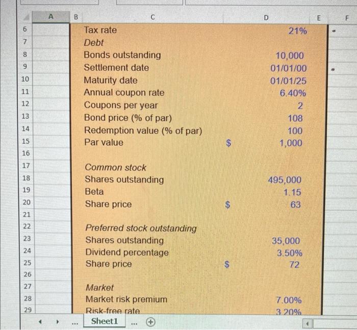 F G H 2 Given the following information for Watson Power Co.,
