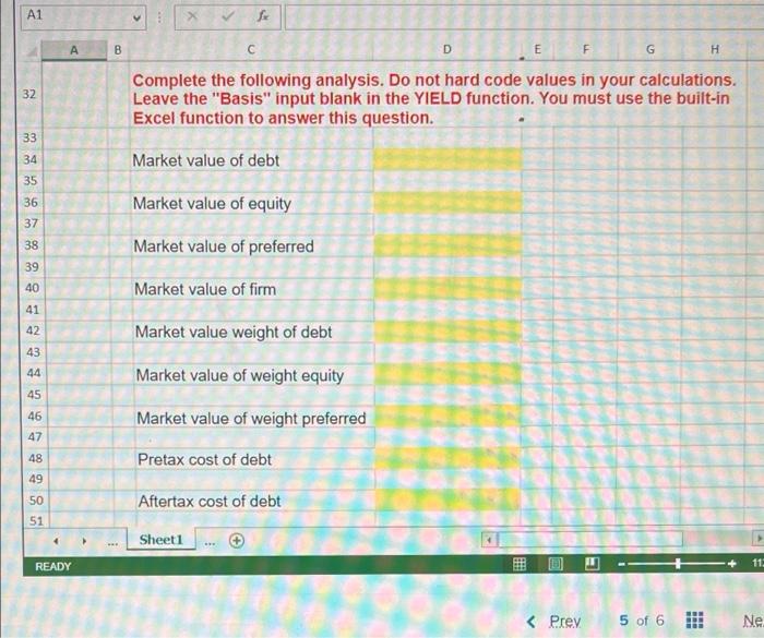 find the WACC. Assume the company's tax rate is 21 percent. Debt