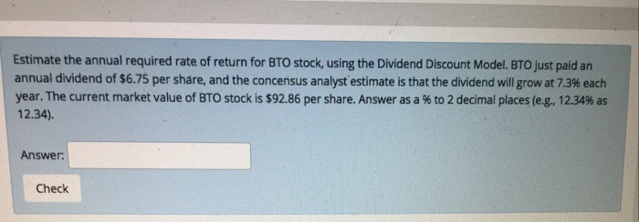 During the year, Acme paid a dividend of $2.42 per share. Currently,