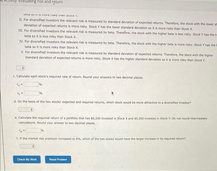a 10.0 % expected return, a beta coefficient of 0.9, and a