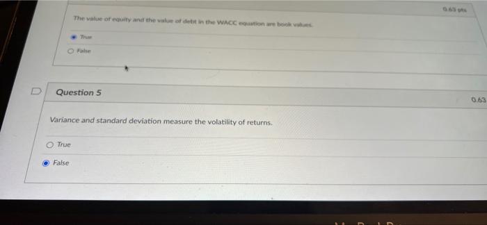 of a portfolio is the weighted average of the expected returns for