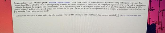 Inc la entering into a 3-year remodeling and expansion project. The Construction