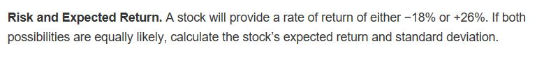 I get the stock's expected return = 4% , is that correct?