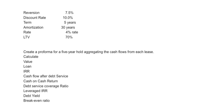 /proforma of the cash flows All you have to do is layout