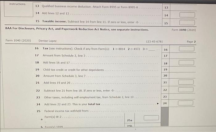 in the business, she is a cash basis taxpayer, and her Social