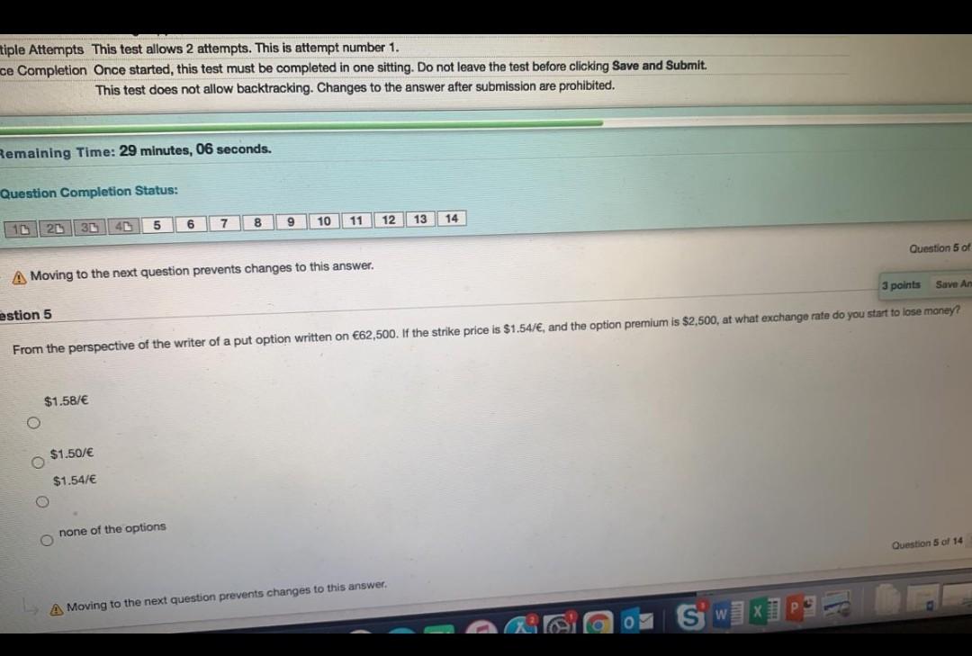  tiple Attempts This test allows 2 attempts. This is attempt number