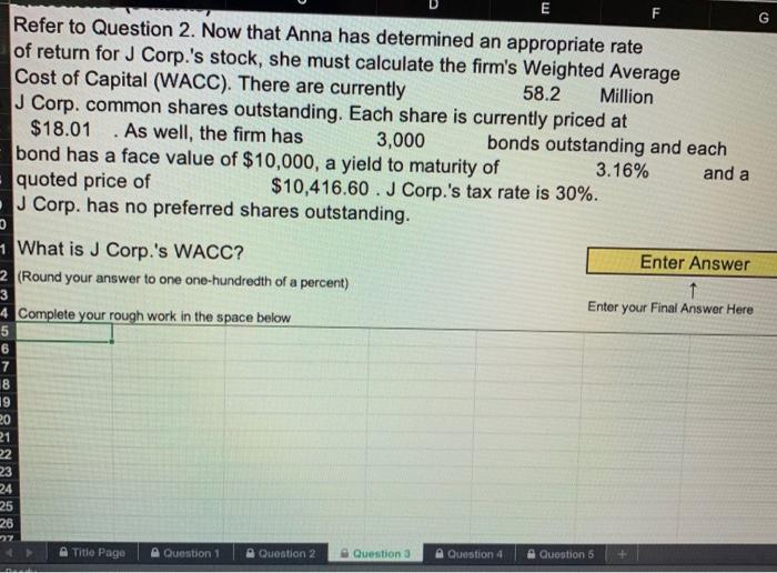  q 2 E F G Refer to Question 2. Now that