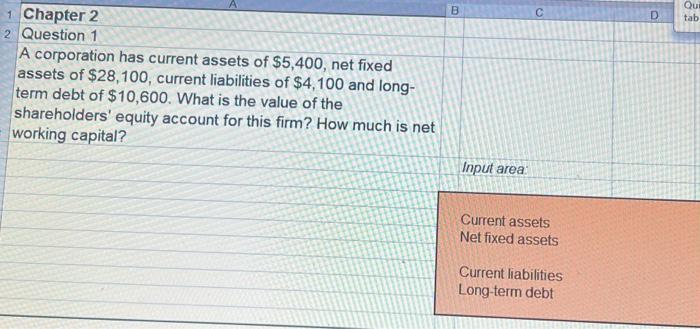 please help post excel table with formulas. thank tou Chapter 2 2