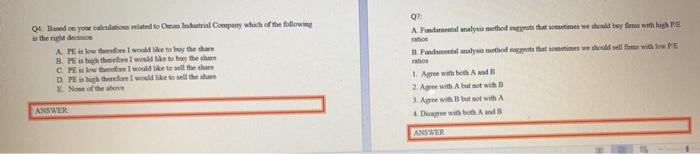  07 A. Fuat walysis methods that time we should by firm