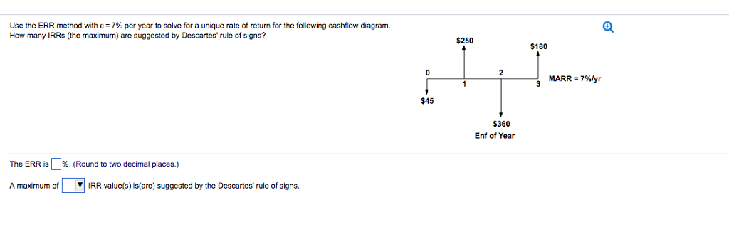  Use the ERR method with ?-7% per year to solve for