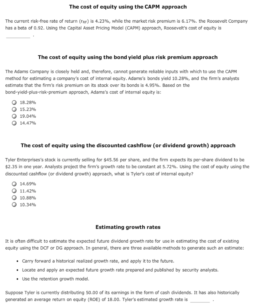 type of financing in the firm's overall capital structure. is the symbol