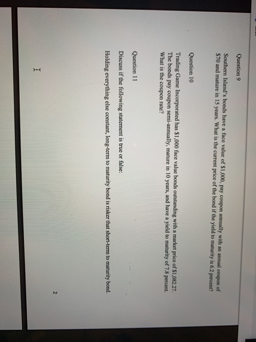 can anyone help me to solve these q?please!! Question 9 Southern Island's