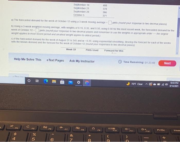 the number of pints of type A blood used Damascus Hospital in