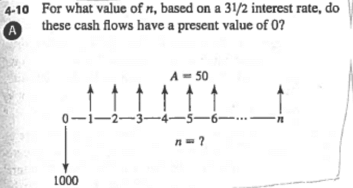  Solve following problem (similar to Problem 4-10) For what value of