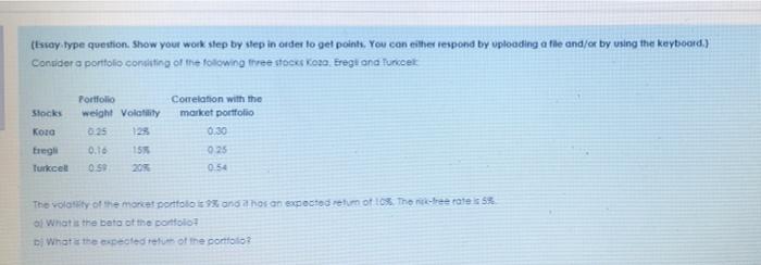  ttssay type question. Show your work step by step in order