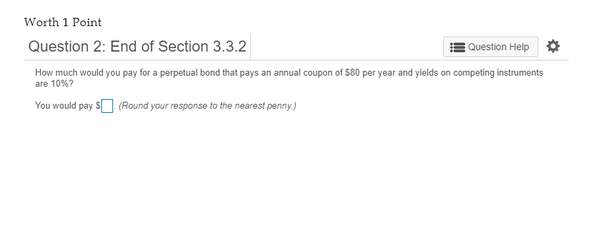 0 Calculate the yield to maturity. (YTM) for a one-year coupon bond