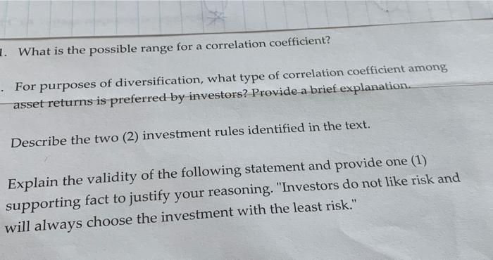  2. What is the possible range for a correlation coefficient? For