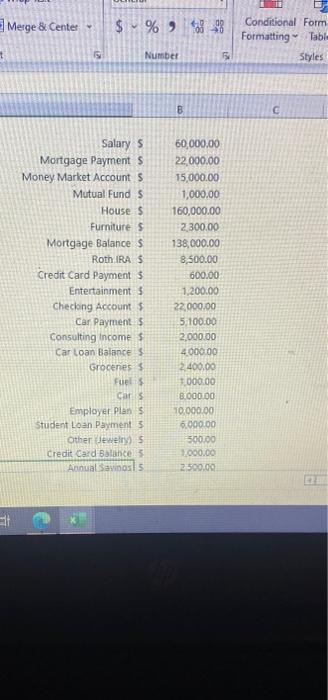  Merge & Center $ % 483 Conditional Form Formatting Table Styles