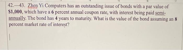  need help! 42. 43. Zhen Yi Computers has an outstanding issue