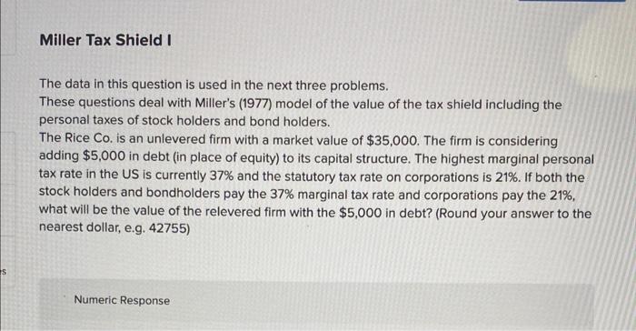  The data in this question is used in the next three