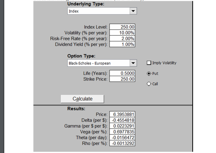 Note: For all problems where a risk-free rate or a dividend yield
