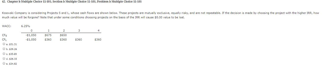 42. Chapter b Multiple Choice 11-105, Section b Multiple Choice 11-105,