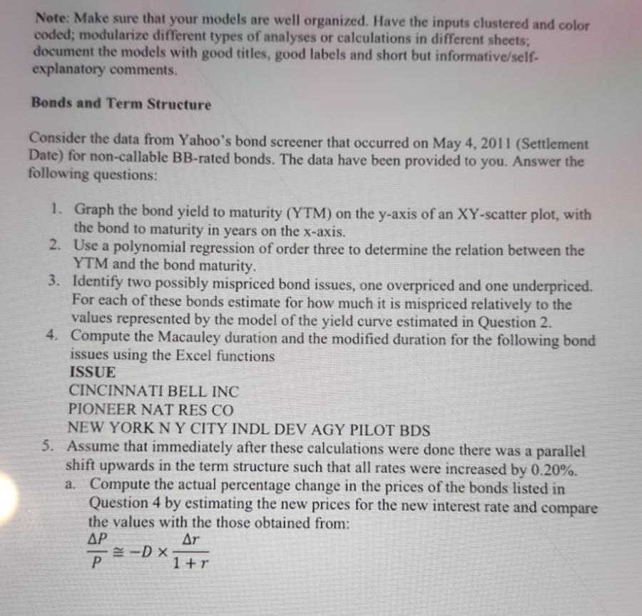 plz i want the excel models and report -------------------------------------- Data in