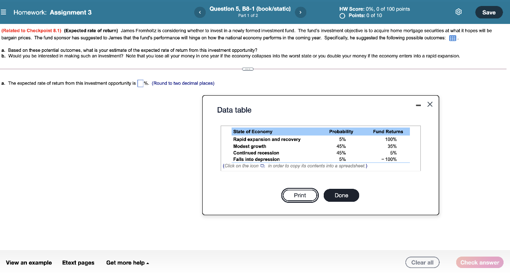 Need A and B please E Homework: Assignment 3 Question 5,